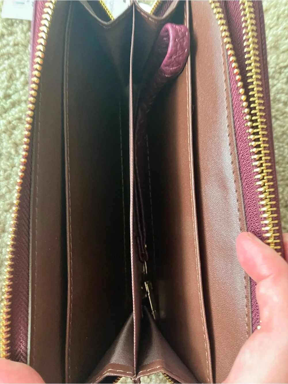 Purple Zip Around Wallet